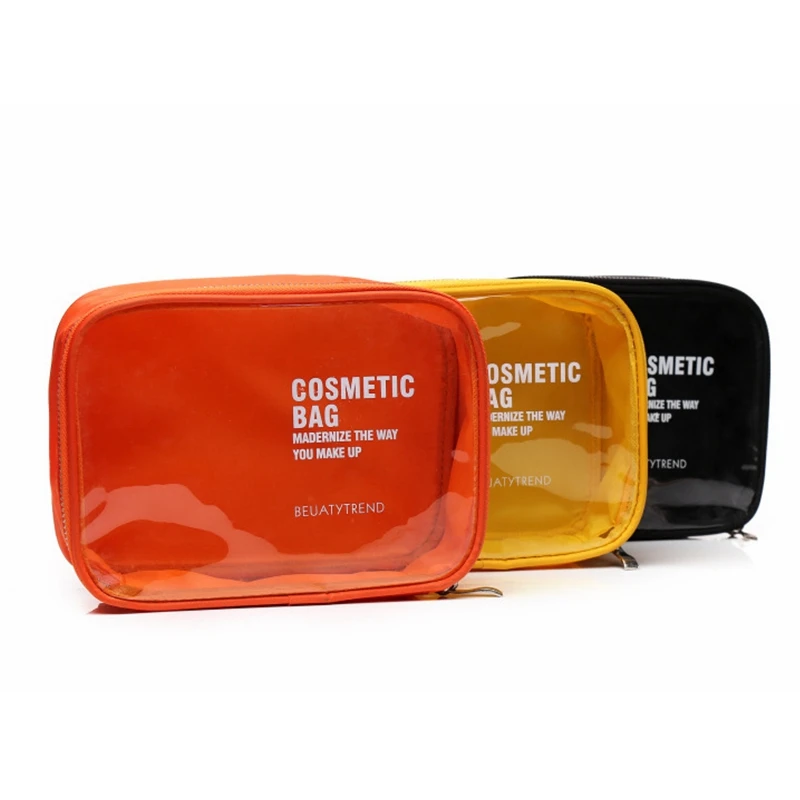 

new fashion Transparent cosmetic bag cases casual women make up bag travel Organizer makeup case beauty bag toiletry kit pouch