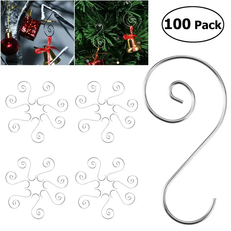 100pcs 4.5CM S shaped Ornament Hooks Stainless Steel Hangers for