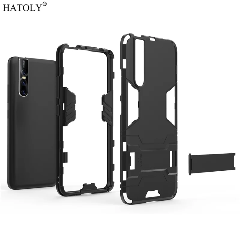 For Cover Vivo V15 Pro Case Robot Armor Rubber TPU Shell Hard PC Back Phone Cover for Vivo V15 Pro Case for Vivo V15 Pro