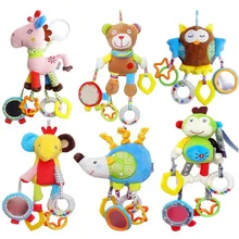 Детские мягкие погремушки-погремушки в виде животных для кроватки, детская коляска с музыкальным колокольчиком, детские мягкие игрушки, Прорезыватель для зубов для детей, куклы, Скидка 40