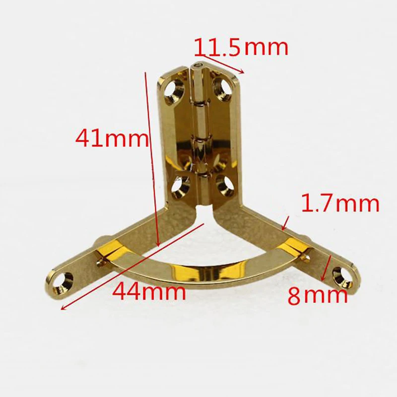 10 шт. 44*41 мм Ретро коробки для украшений шарнирная опора железная пружинная петля ретро бронза для миниатюрной мебели петля Макс открытый 90 градусов