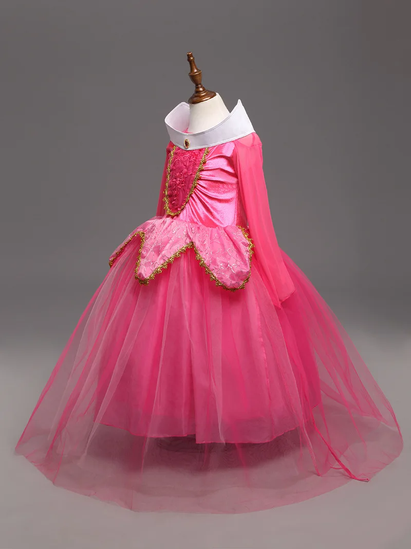 Children's Dress Girls Performance Dresses Sleeping Beauty Aurora Princess Full Sleeve Cosplay Costume For Baby Girl Party Cloth (8)