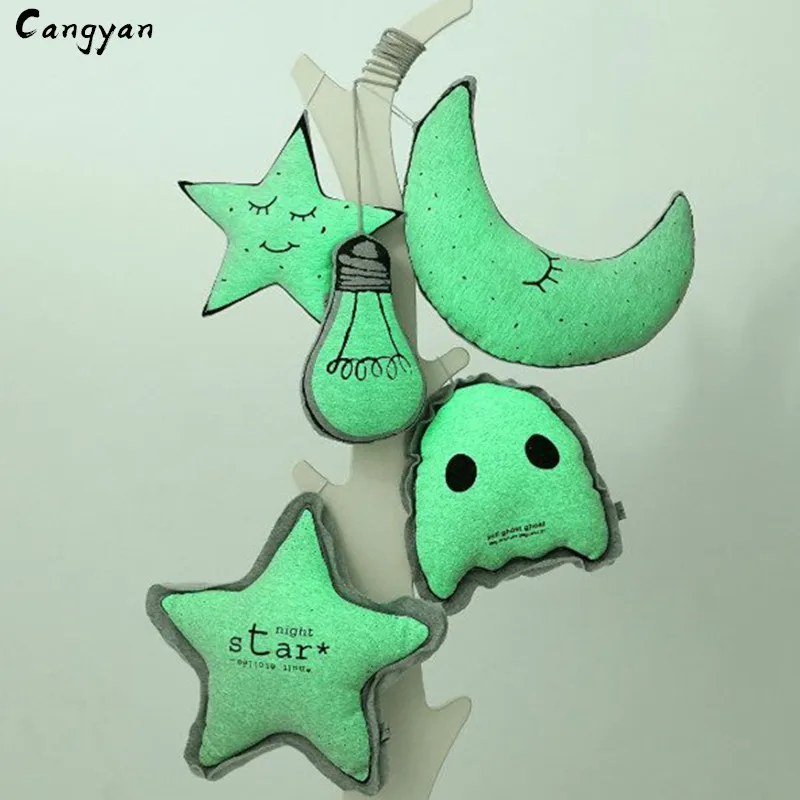 Звезда Сова Луна светящаяся кукла эльфа игрушка детская подушка с призраком