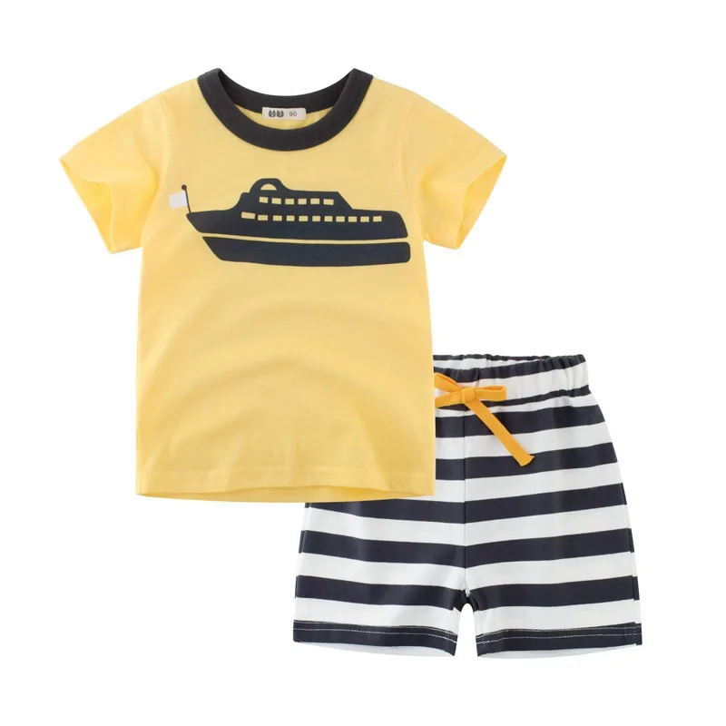 COOTELILI Cotton Summer Children Clothing Sets Cute Car Printing Toddler Boys Summer Clothing Toddler Kids Boys Clothes Sets  (10)