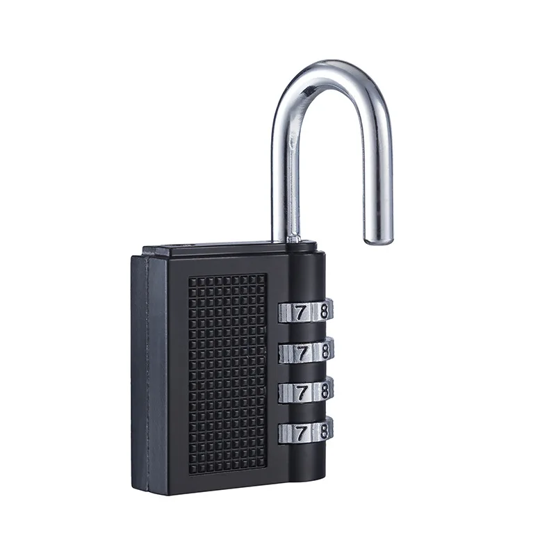 4 Digits Combination Password Padlock Lock Zinc Alloy Security Lock Suitcase Luggage Coded Lock Cupboard Cabinet Lock Anti-Theft