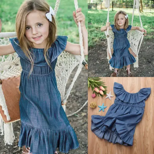 jean dress for baby girl