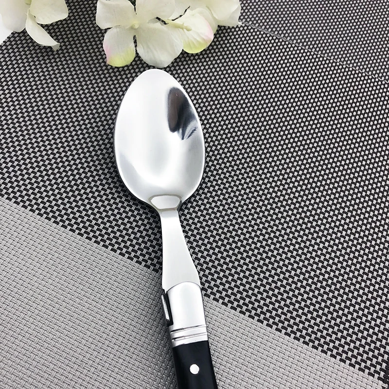laguiole balck wood dinner spoon  (2)