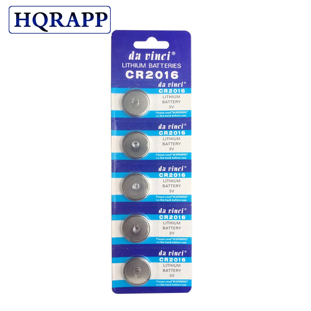 

Real Power Button battery 5 Pcs/pack 3V Lithium Coin Cells Button Battery DL2016 KCR2016 CR2016 LM2016 BR2016 sale