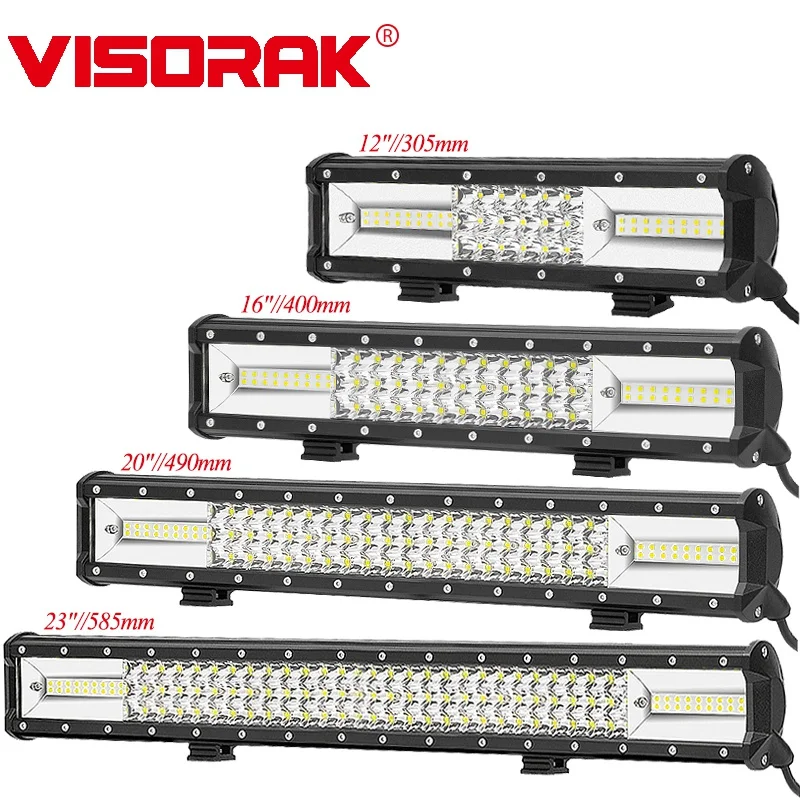 

VISORAK 12 16 21 23" Offroad LED Light Bar Truck LED Bar 4WD Bar LED SUV LED Light For 4WD 4x4 ATV SUV Offroad Car Truck