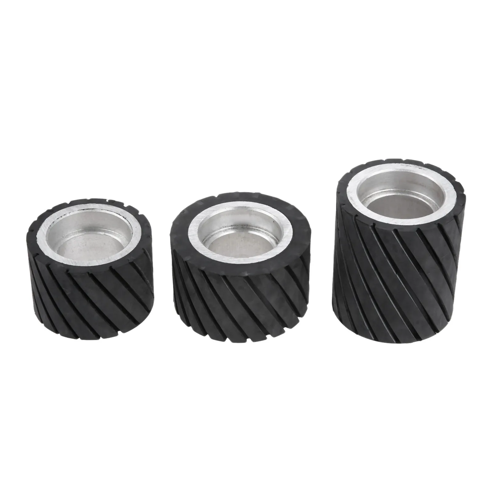 Black Bearings Belt Grinder Rubber Wheel Grinder Accessory 70 x 50mm