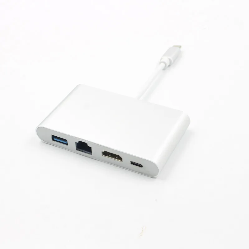 4K + гигабитный Ethernet RJ45 порт USB 3 0 1 Тип C адаптер мини дисплея DP DVI VGA HDMI кабель * к