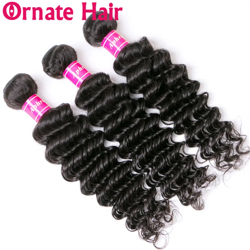 Ornate Hair Deep Wave Bundles 100% Human Hair Extension Brazilian Hair Weave Bundles Natural Color 3 Bundles Deal Non Remy Hair Ornate Hair Deep Wave Bundles 100% Human Hair Extension Brazilian Hair Weave Bundles Natural Color 3 Bundles Deal Non Remy Hair