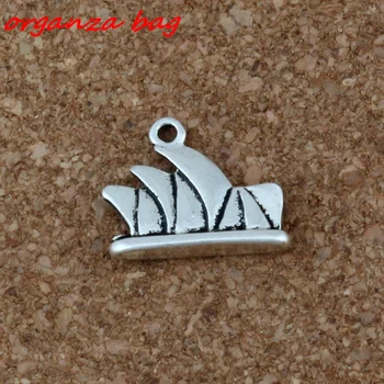

MIC Sydney Opera House Charm Pendant 100Pcs/lot Hot sell Zinc Alloy Jewelry DIY 18* 15mm A-205