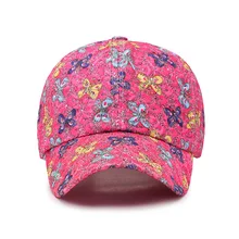 Бейсболка для женщин с принтом бабочки, стиль, хип-хоп шляпа, весна-лето, хип-хоп, модный тренд, бейсболка, вентилируемая, Adjus