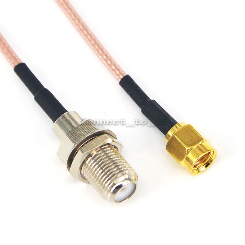 2 Pieces Rp Sma - F Adapter Rp Sma Male To F Female Connector