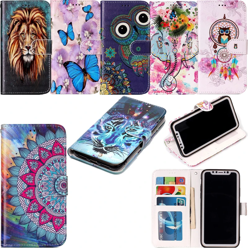 

Varnish 3D Relief Flip Leather Wallet Phone Silicone Soft Case Cover Shell Coque Fundas Stands for LG K10 2017 G6