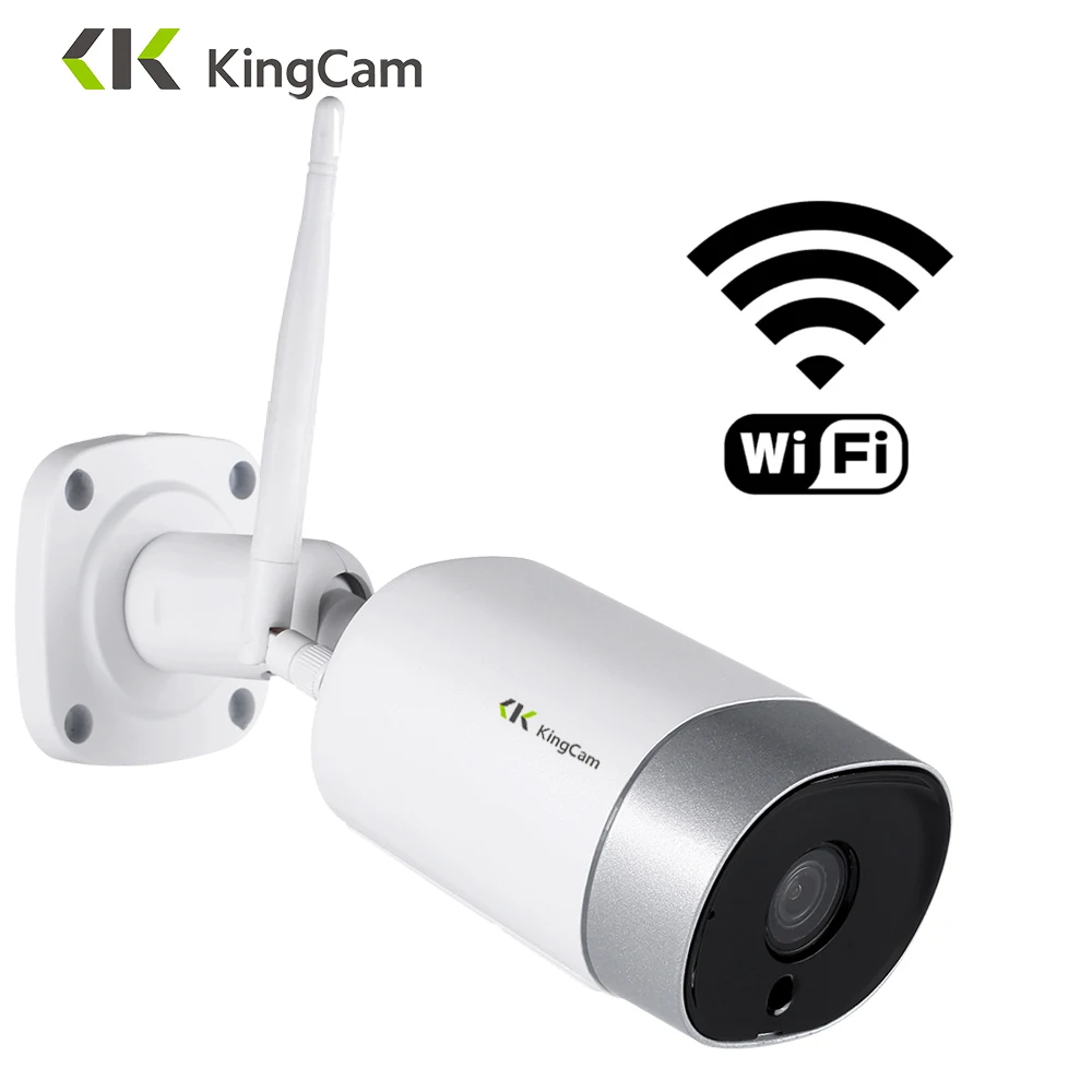  KingCam Metal Outdoor 4MP Wifi IP Camera HD 2.4G Weatherproof Two-Way Audio Night Vision Wireless S
