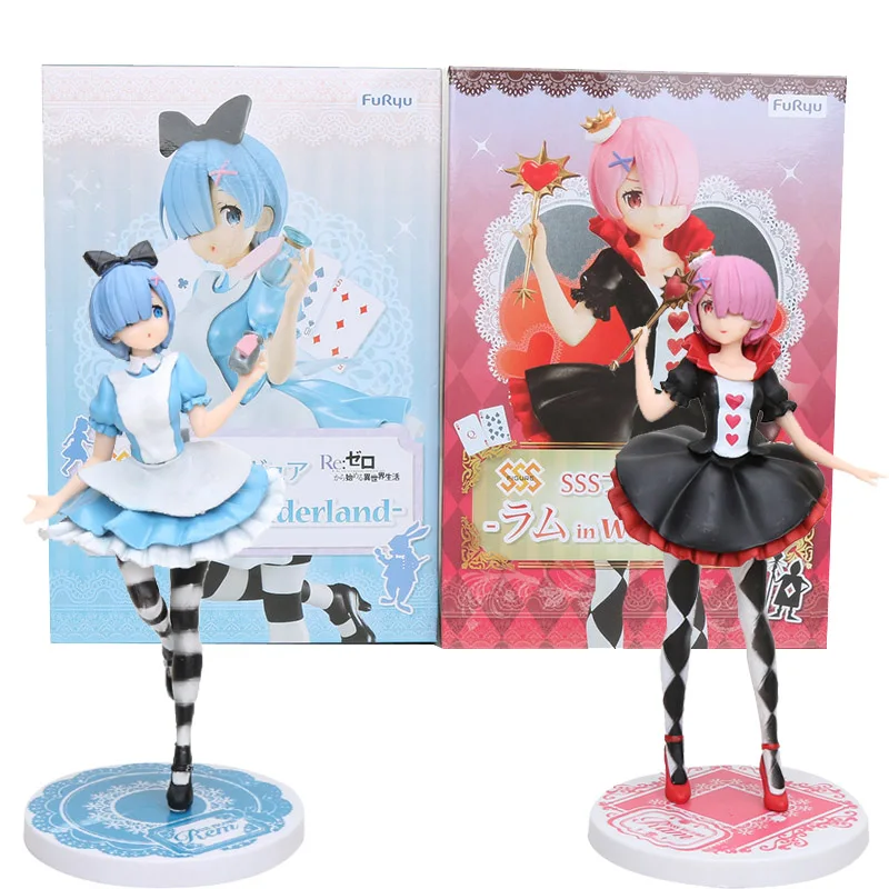 

21cm Anime Girls Figure Re:Life in a different world from Zero Rem Ram PVC Action Figure Model Toy Gifts