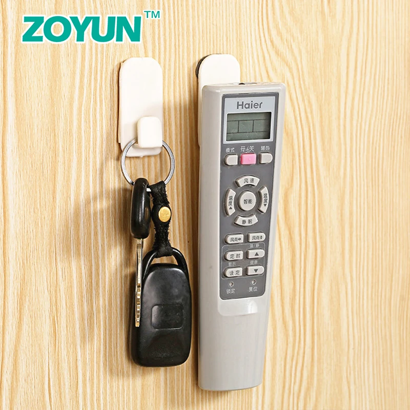 

2set Paste-type hook remote control storage wall-mounted hooks Creative nail-free seamless strong wall hooks key storage bracket