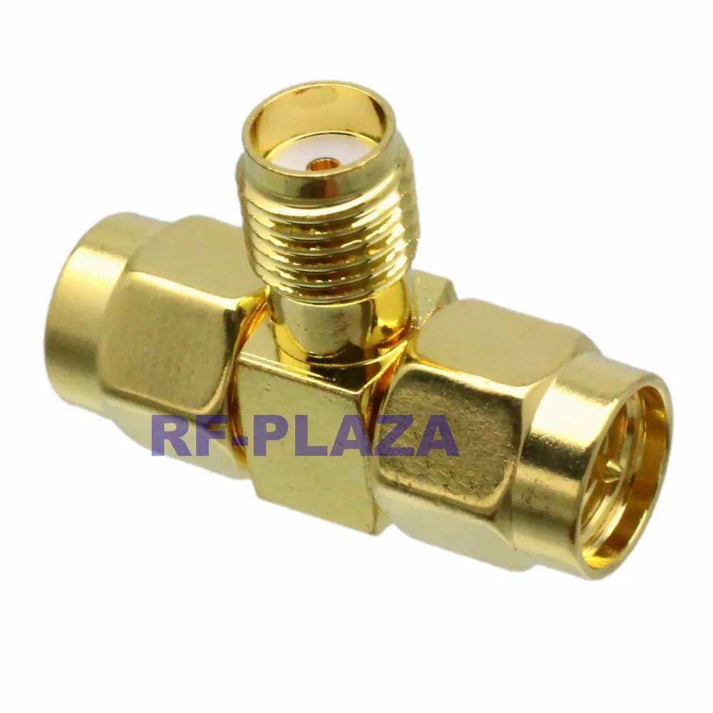 

1pce Adapter SMA female jack to 2x SMA male plug T Splitter RF COAXIAL
