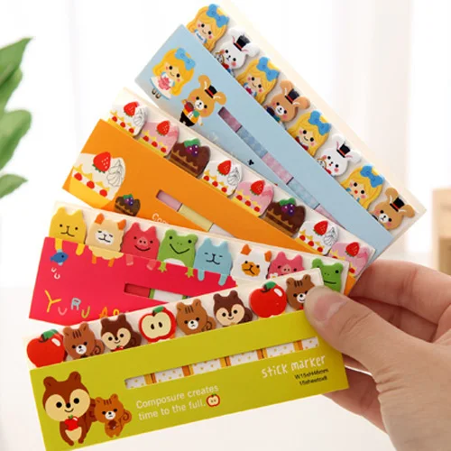 

Kawaii Cute animal Memo Pad/Bookmark /Flags Sticker/Sticky Notes Index Tab Marker Label Paper Stickers stationery Free shipping