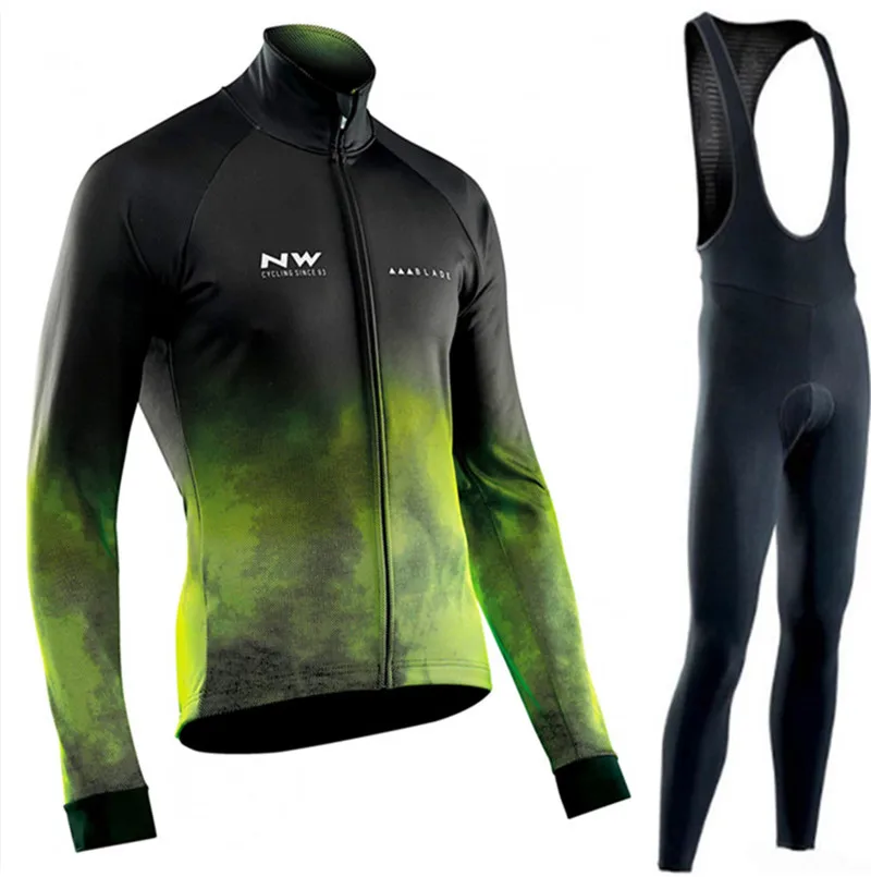 

NW 2019 Pro team Cycling Jersey Clothes Spring Northwave men's long sleeve suit Breathable outdoor riding bike MTB clothing set