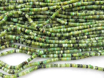 

2 Strands 3-10mm Natural Chrysoprase gemstone rondelle abacus Australia jade stone green Chrysoprase Beads Olive gemstone
