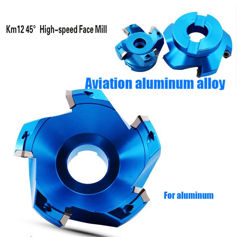 CNC High speed face mill SE45 degree for aluminum km12 50/63/80/100/125