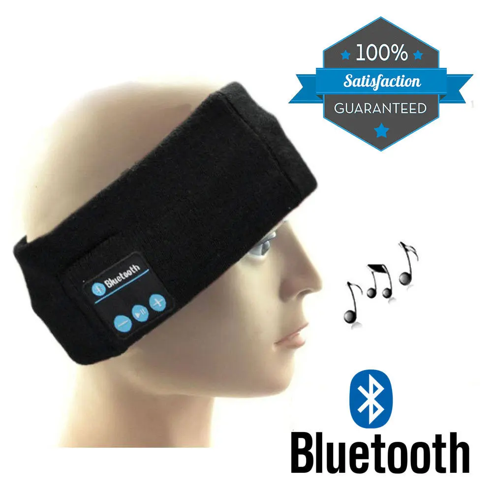 Bluetooth Wireless Stereo Headphone Head Band Sleep Headset Sports