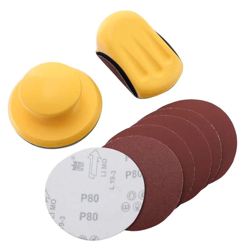 Sanding Disc Self adhesive Sanding Block 80 400 Grits Sandpaper Hand