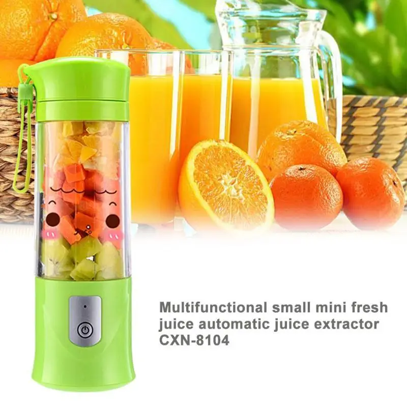 

400ml USB Mini Juice Rechargeable Blender Mixer Portable Mini Juicer Juice Machine Smoothie Maker Household Juice Extractor