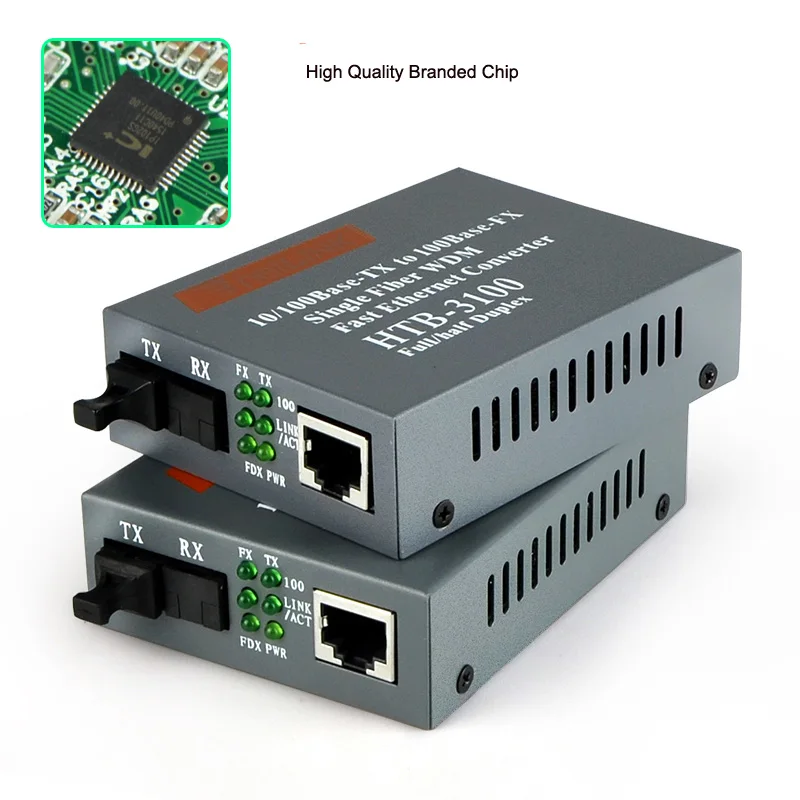 

High Quality 10/100Mbps Ethernet to Fiber Optic Media Converters for IP camera, Singlemode Sinlge fiber ,Working distance 25Km