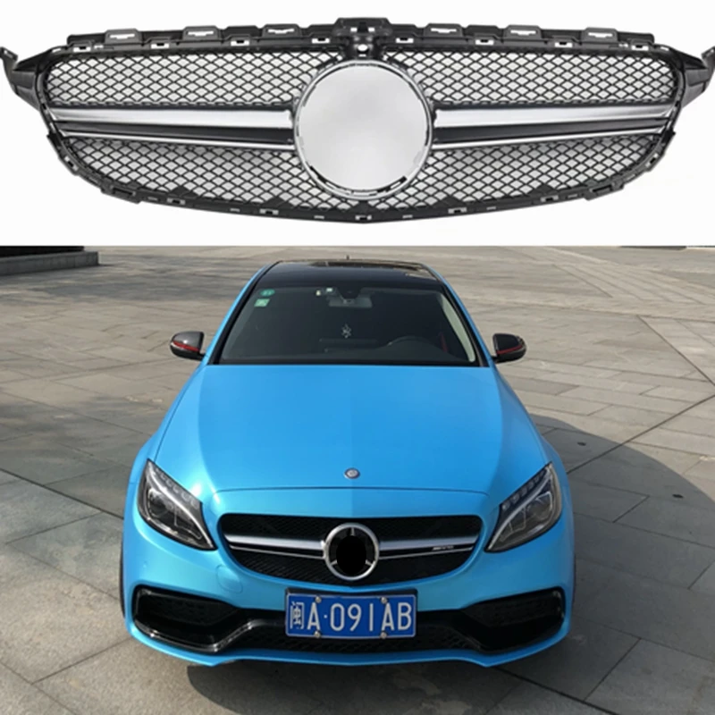 W205 ABS AMG СТИЛЬ передняя сетка гоночный гриль решетка для Mercedes Benz Новый c класс C180 C200