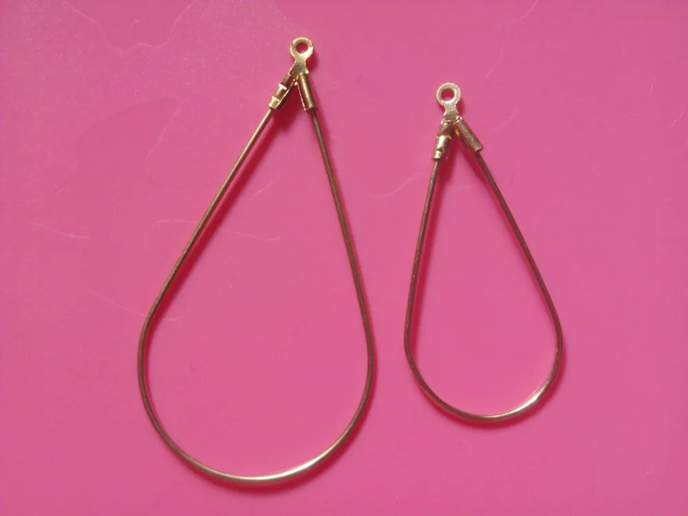 hot 50pcs/lot Drop shaped Ear loop Big Hoop Earring For Women Simple Fashion Jewelry Accessories diy | Украшения и аксессуары