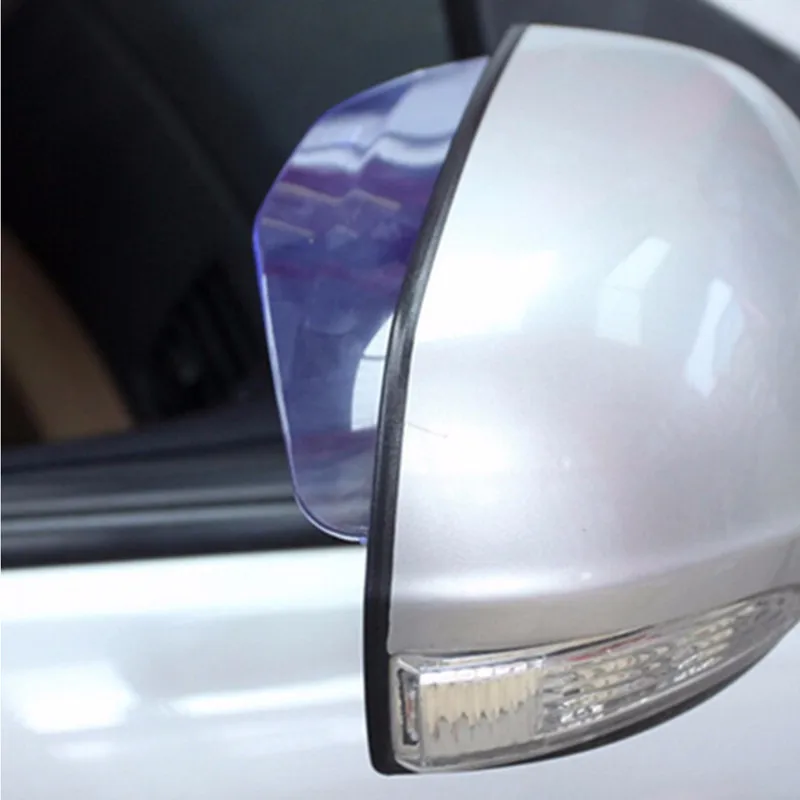 Universal Flexible PVC Car Rear View Mirror Sticker Rain Shield Guard Auto Rearview Mirrors Rain Shade Rainproof Eyebrow Cover