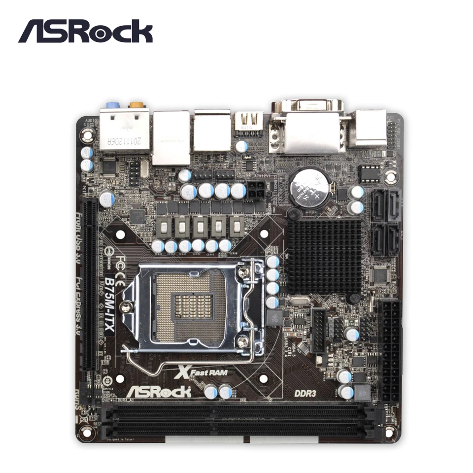 

Asrock B75M-ITX Desktop Motherboard B75 Socket LGA 1155 i3 i5 i7 DDR3 16G USB3.0 Mini-ITX