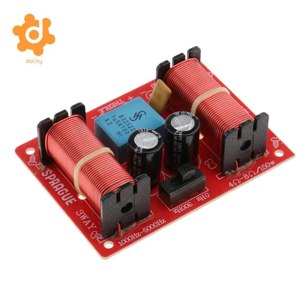 

3 Way Speaker Crossover Audio Filter Frequency Divider for Car Home Hi/Mi/Lo