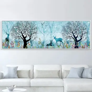 

New special shape diamond painting cartoon flower modern pattern DIY 5D FULL drill cross stitch kit crystal art Forest elk