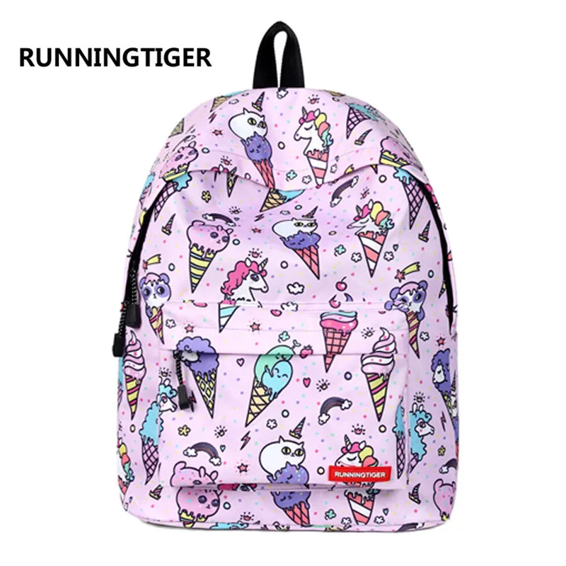 Детские рюкзаки RUNNINGTIGER для девочек подростков оригинальная школьная сумка с