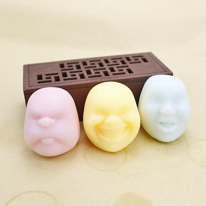 

Random Squishy Face Human Funny Ball Pressure Vent Wreak Reduce Anti-Stress Toy