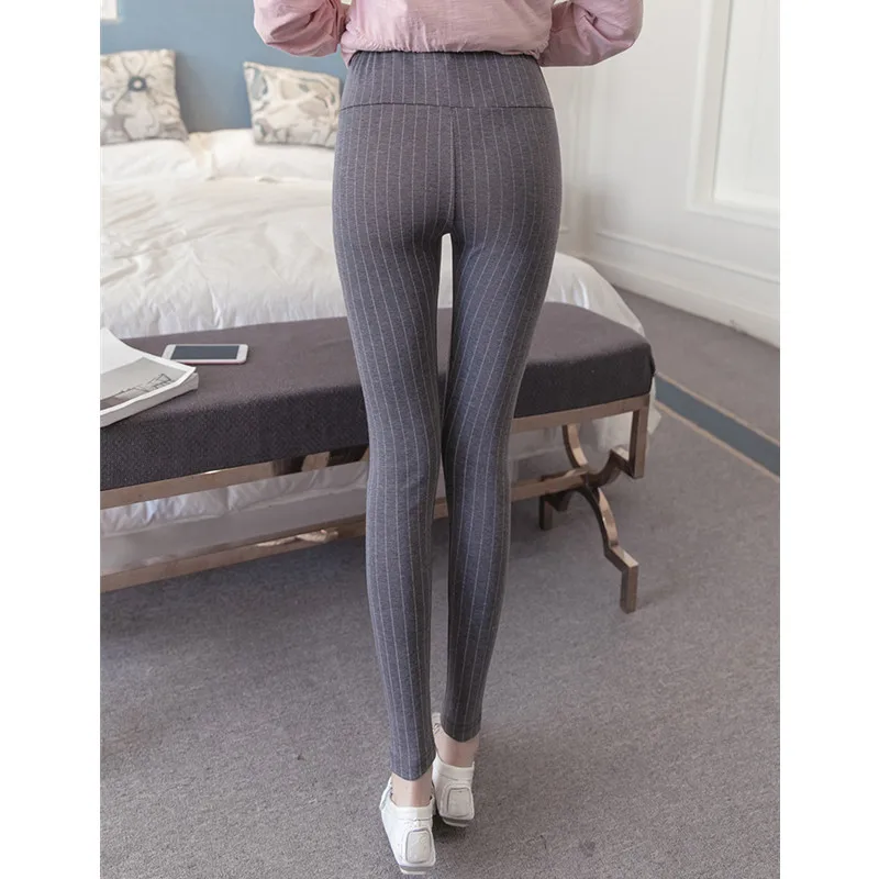 Maternity Women Leggings Autumn Stripped Pregnant Belly Pants Maternity Nursing Trousers For Pregnancy Women Clothing E0047