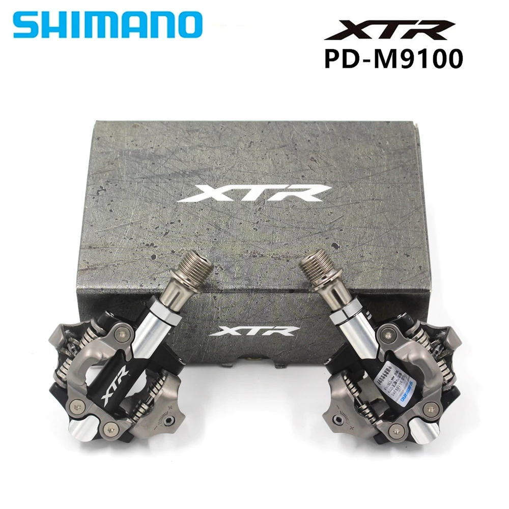 

Shimano XTR XC PD M9100 Clipless Pedals SPD Mountain Bikes Self-locking Pedal& Cleats box With SH51