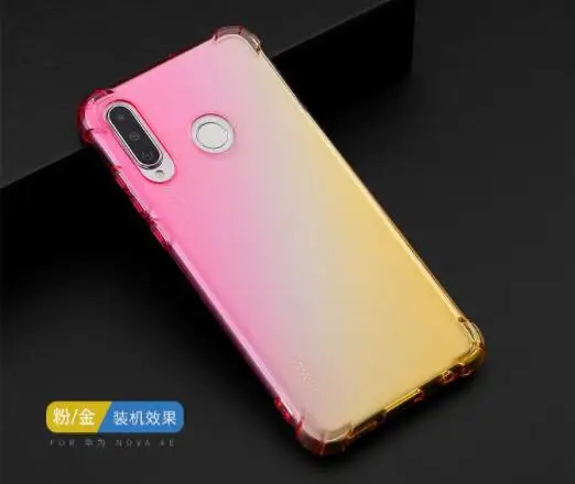 20 шт./лот градиент противоударный мягкий ТПУ чехол для huawei P20 Lite Nova 5i Nova 5 Nova 5Pro P Smart Z Y9PRIME