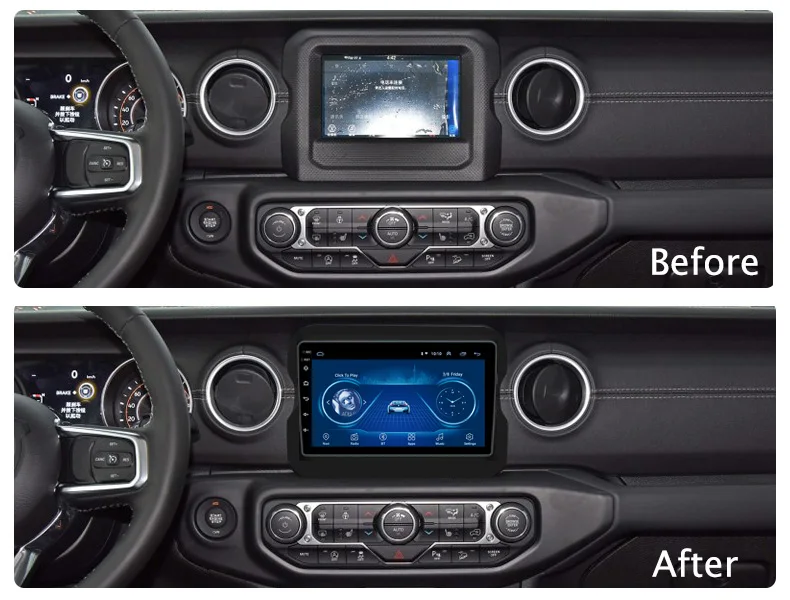 Sale Super Slim Touch Screen Android 8.1 radio GPS Navigation for JEEP Wrangler 2018 headunit tablets Stereo Multimedia Bluetooth 0