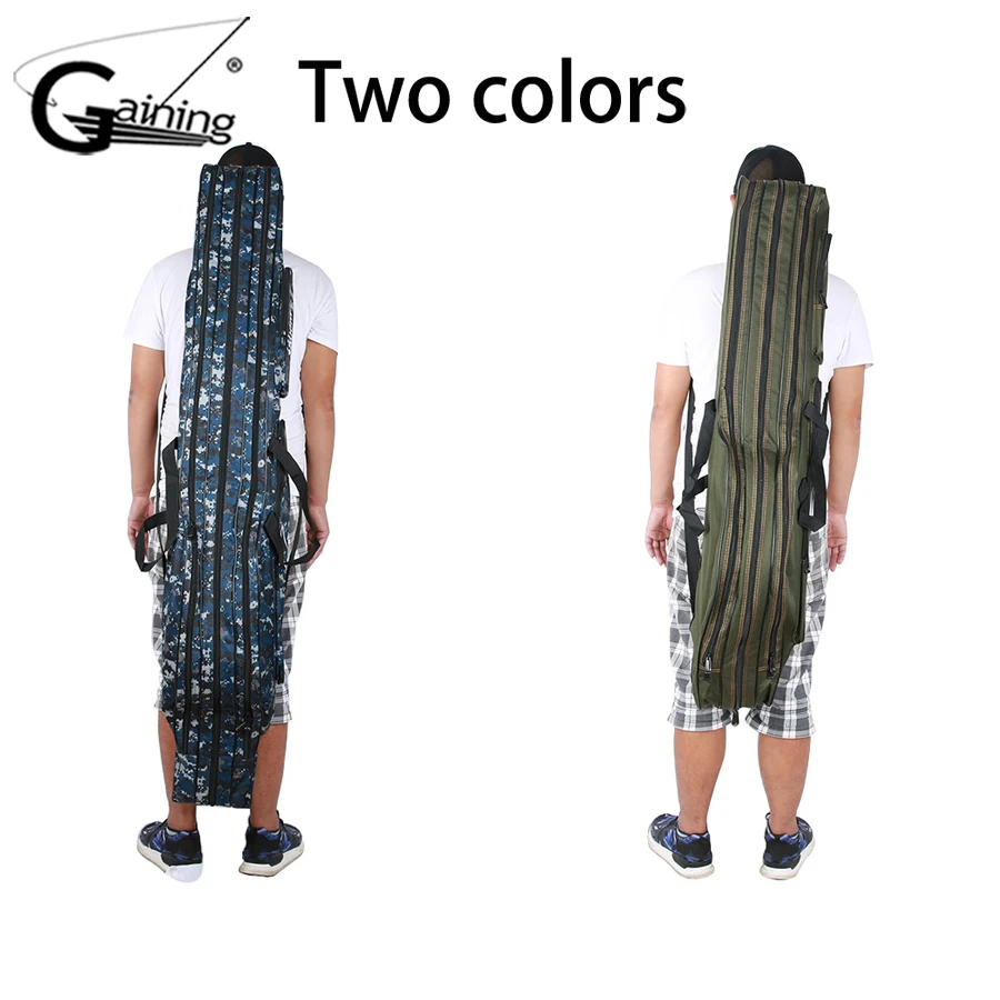 Fishing Bag Portable Foldable Fishing Rod Carrier Fish Pole Tools Storage Bag Case 2