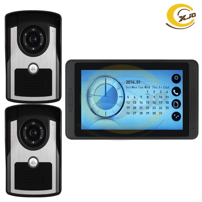 

XJQ New 7 inch Wired / WiFi Video Doorbell Monitor Intercom With Outdoor Camera IP55 Video Door Phone Intercom System