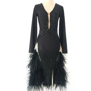 

Custom Adult Latin Dance competition for children's Latin dance competition suit children's Latin dance skirt