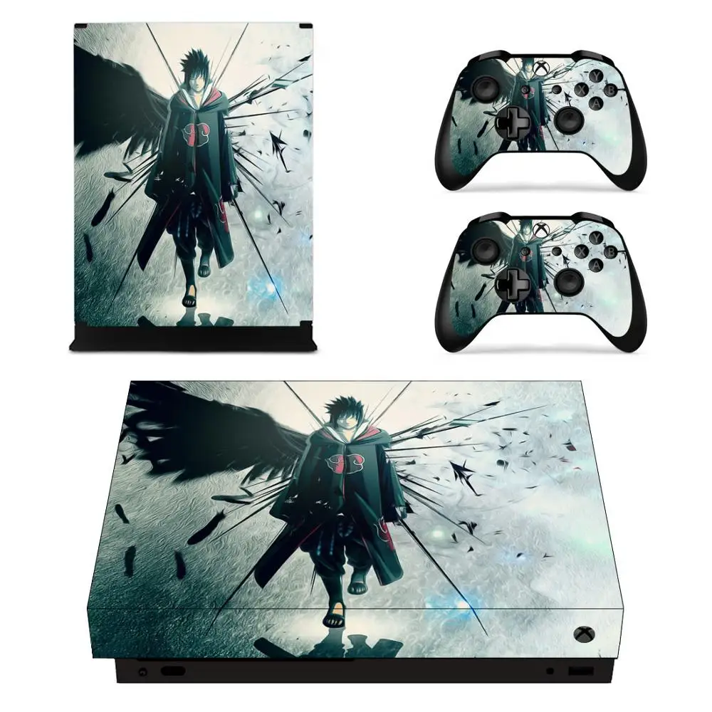

NARUTO Skin Xbox one x Sticker Vinilo Stickers Pegatinas Adesivo For xbox one x console and Two Controllers
