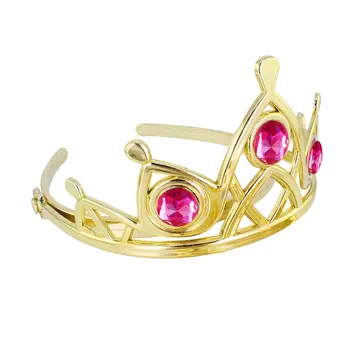 

20pcs/lot Gold Color Princess Party Costume Electroplating Diamond Tiara Crown Headband Kids Birthday Decorative Cap Favor