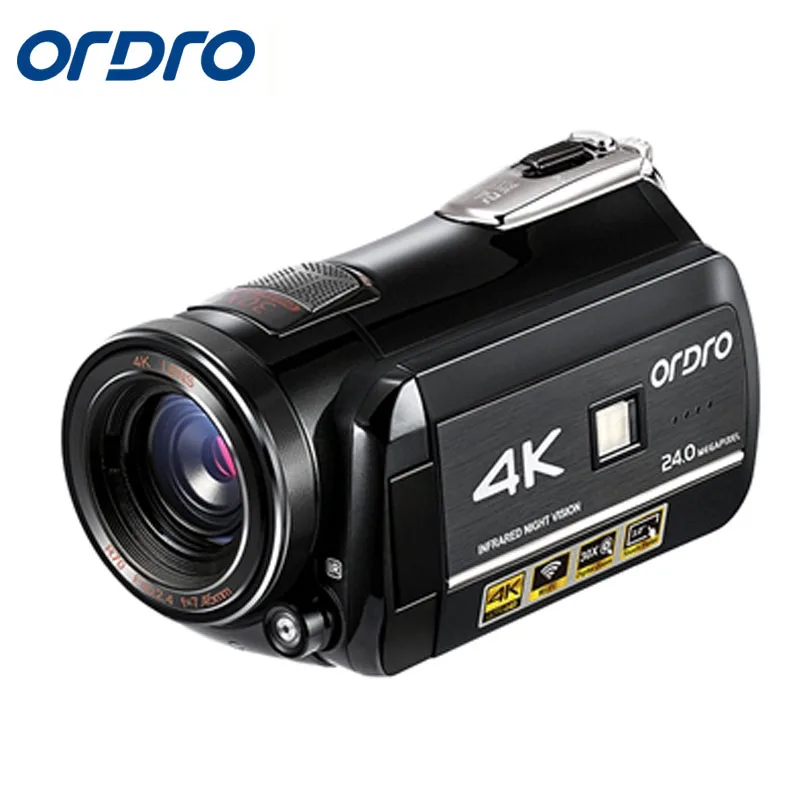 Ordro HDR-AC1 Цифровая видеокамера DVR 4 K 120 кадров в секунду 720 P поддержка 0.39X широкоугольный объектив 5MP CMOS Max 24mp Разрешение 3,0 дюймов